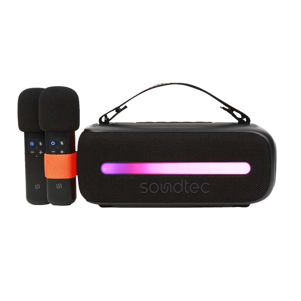 Porodo Soundtec 14W Speaker with Wireless Microphone - Black